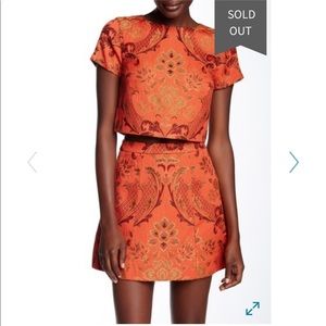 Alice + Olivia Sarina Jacquard Crop Top